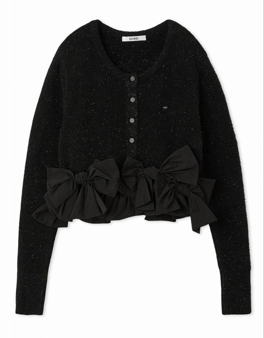 完売！大人気】スナイデル リボンモチーフカーディガン ブラック