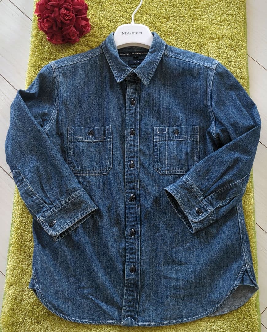 ラルフローレン デニムシャツ ラルフローレンスポーツ スリムフィット9