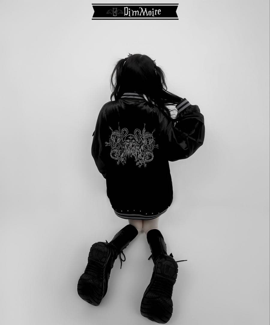 送料無料 美品 dimmoire Messy Bones ベロアスカジャン 刺繍 - メルカリ