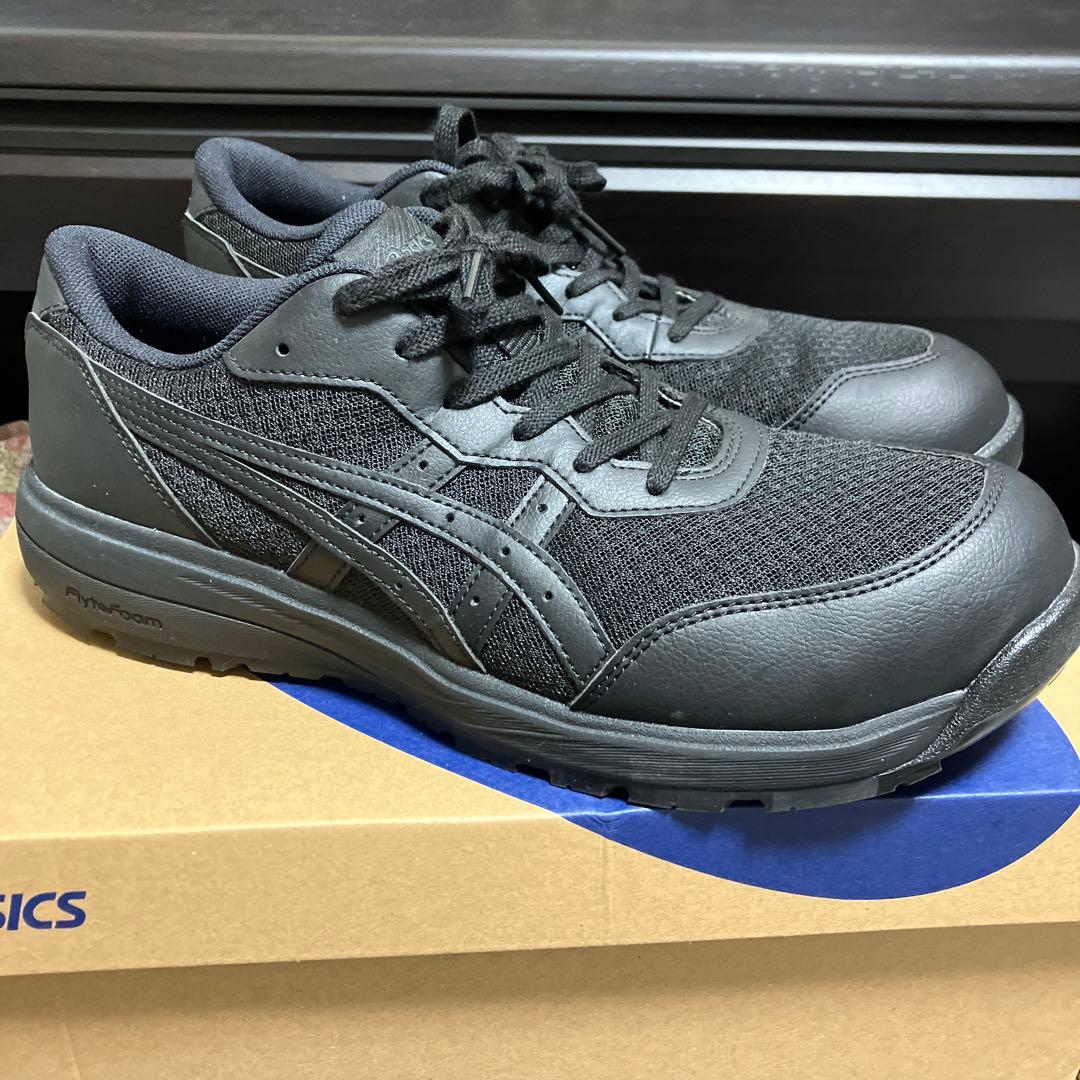 アシックス CP221 安全靴 ローカット 27.0cm ブラック×ブラック