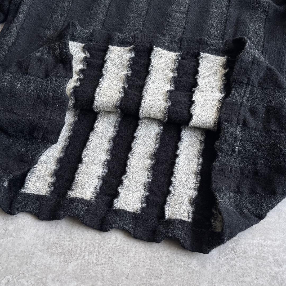 00's コムデギャルソンオム 田中オム ウール縮絨 ニット ストライプ