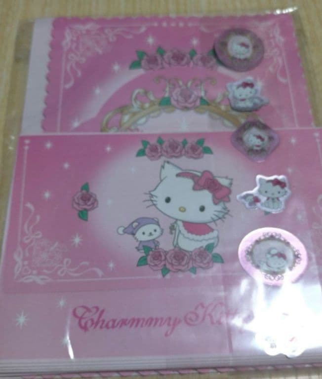 新品未開封　チャーミーキティ　スノーホワイト　レターセット　2004年 チャーミーキティケース入りレターセット2004年製シール付きサンリオ
