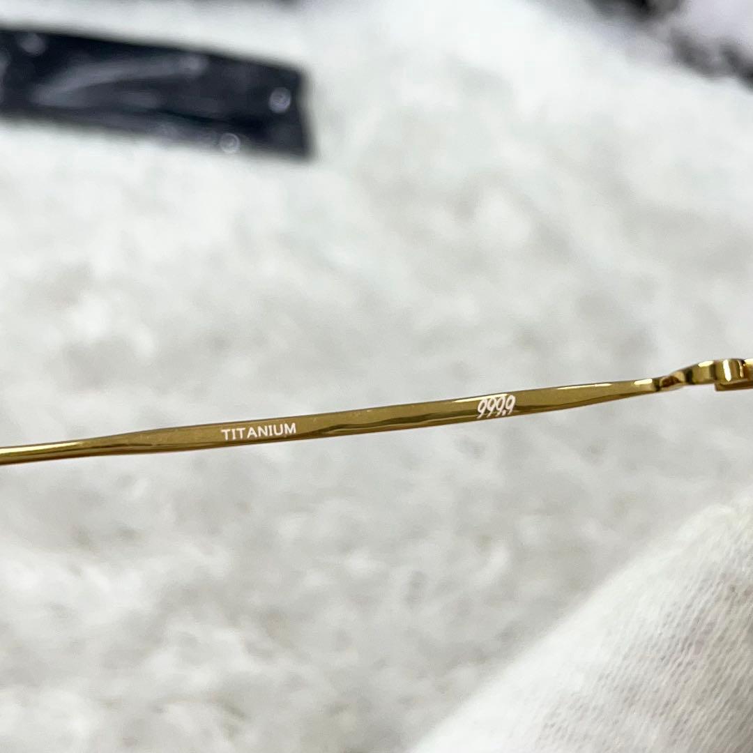 大豆田とわ子 岡田将生着用 999.9 S-145T アンティークゴールド 眼鏡