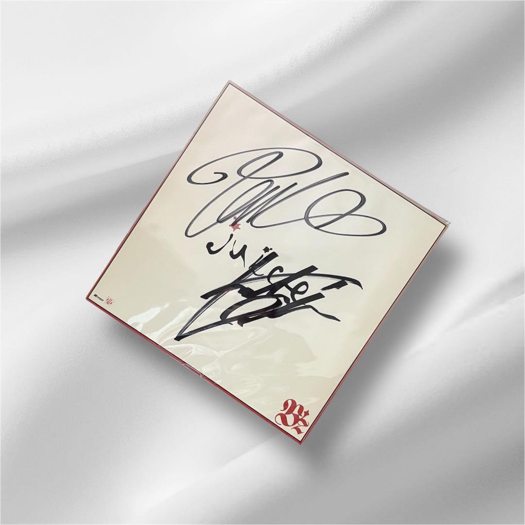 B'z サイン色紙 直筆 juice 2000 レア ライブ 松本孝弘 稲葉浩志