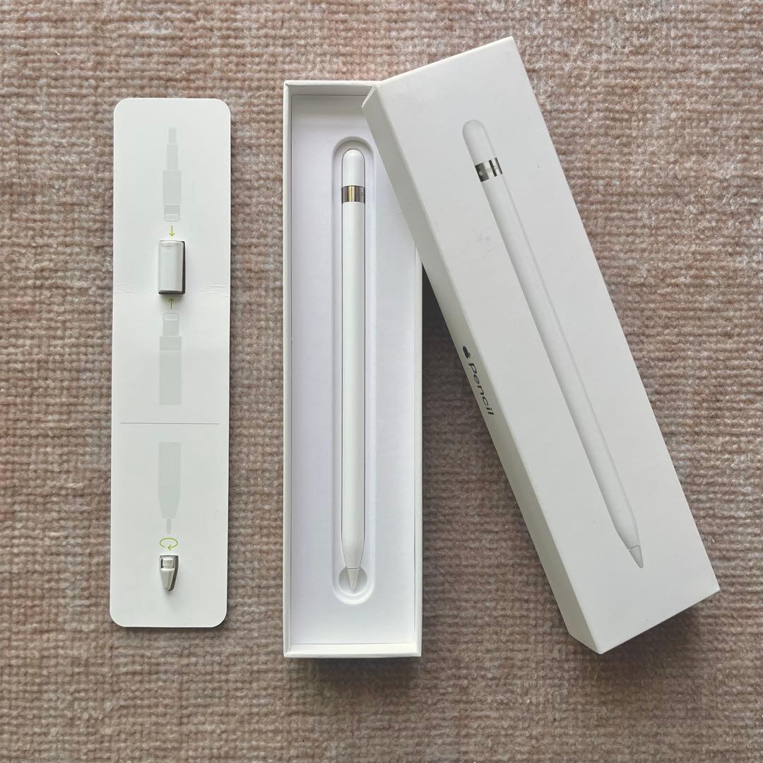 美品】Apple Pencil 第1世代 ホワイト ペン先・充電アダプタ付き