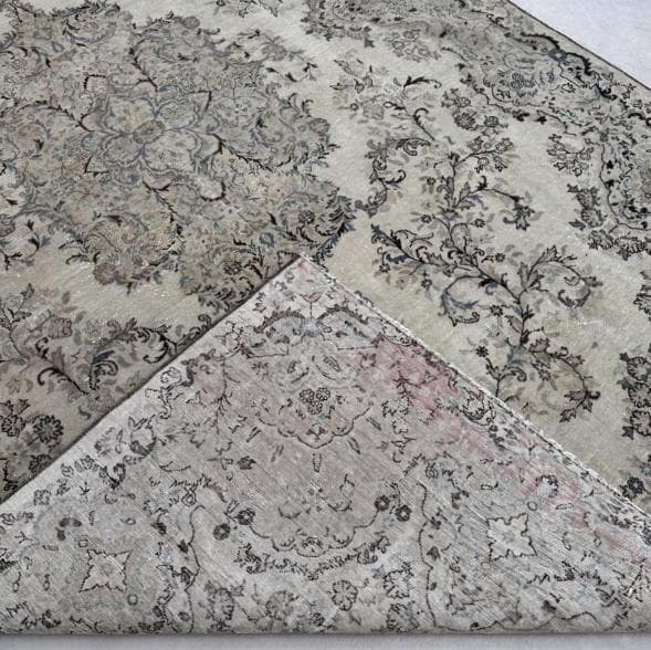 トルコヴィンテージラグ A76超大判 最高級 レア カイセリ グレージュ