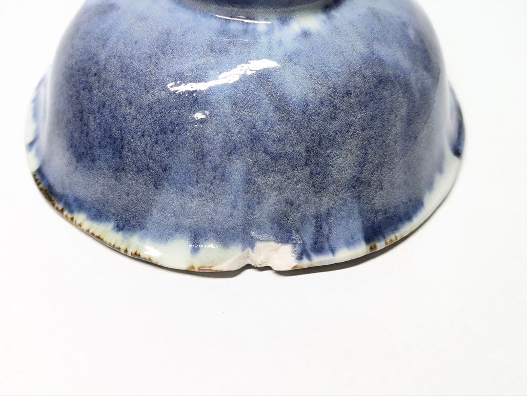 斉山窯 太田恵 作 赤絵 魚文 碗＆染付 蟹文 碗