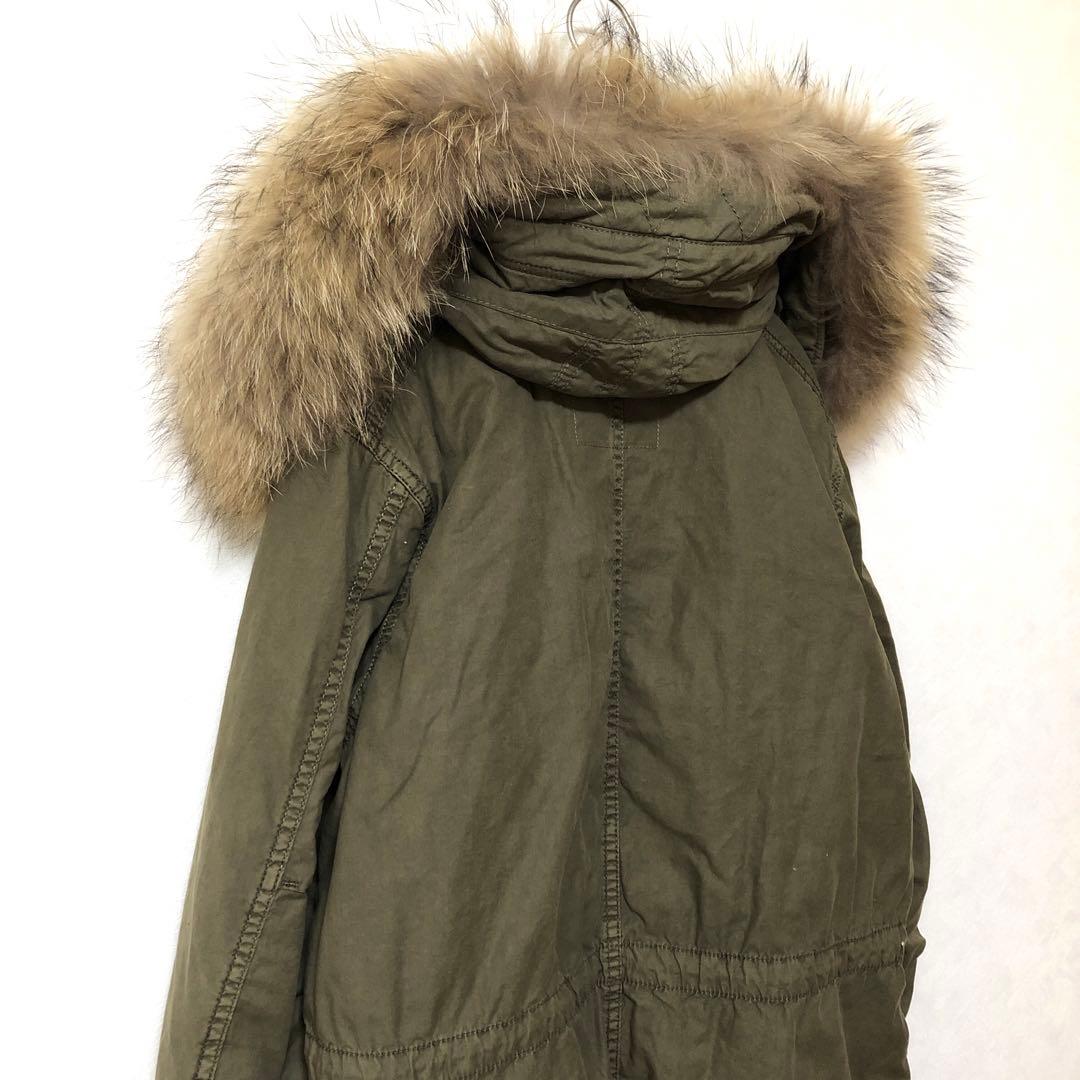 ゴア】モッズコート ミリタリー キルトインナー ラクーンファー 脱着