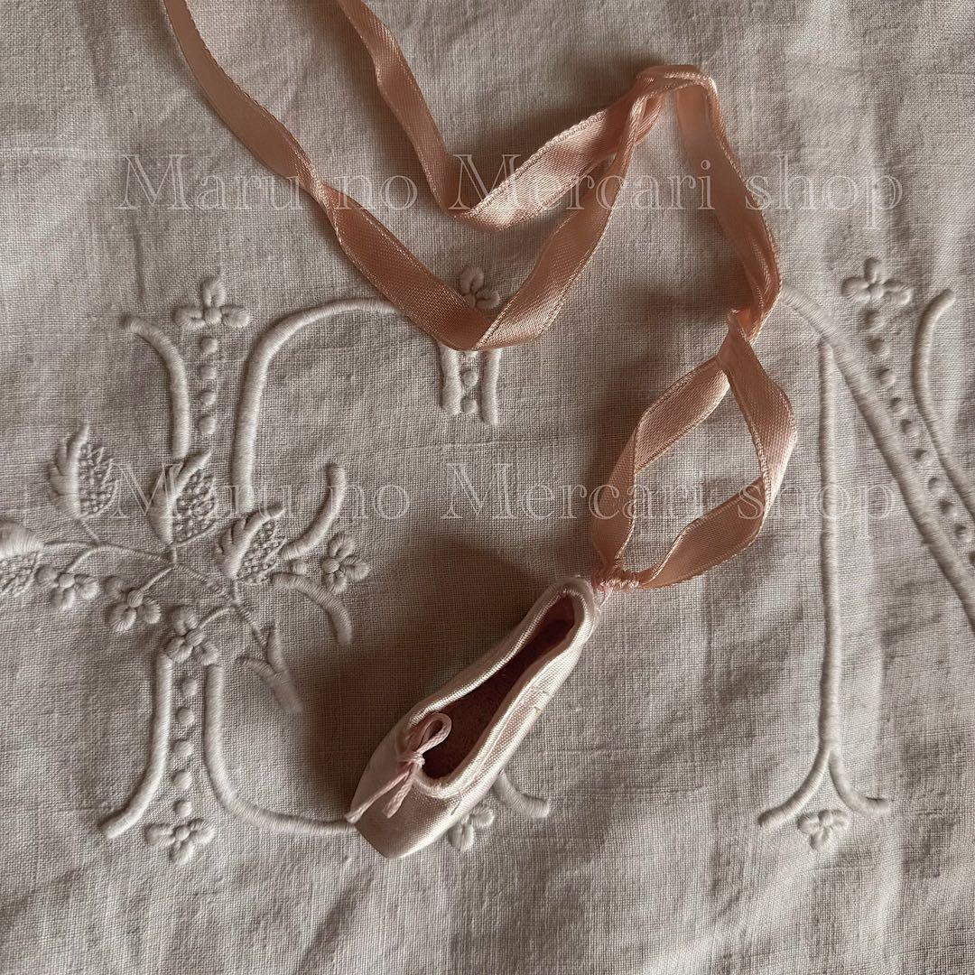 フランスアンティーク ドール用 コルセット 羽 トゥシューズ レース