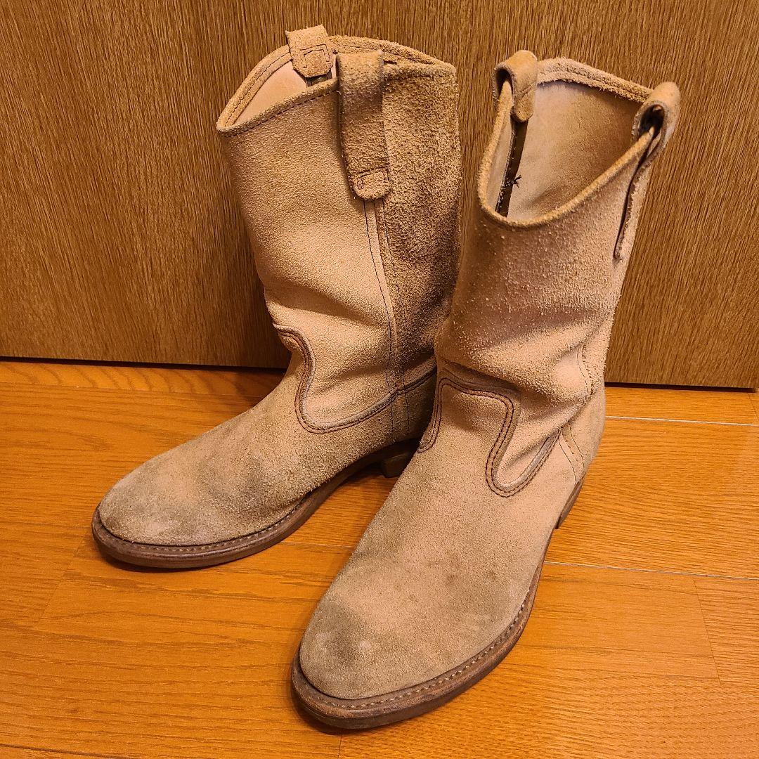 8E 旧羽タグ94年】レッドウィング 8156 ペコス ベージュスエードブーツ