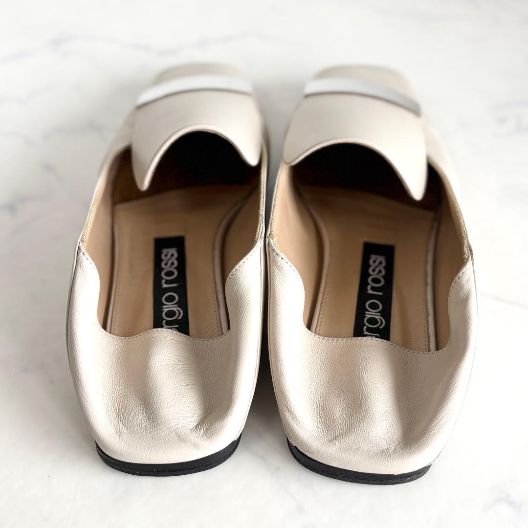セルジオロッシ 37.5 SR1 SLIPPERS フラットシューズ チョーク - メルカリ