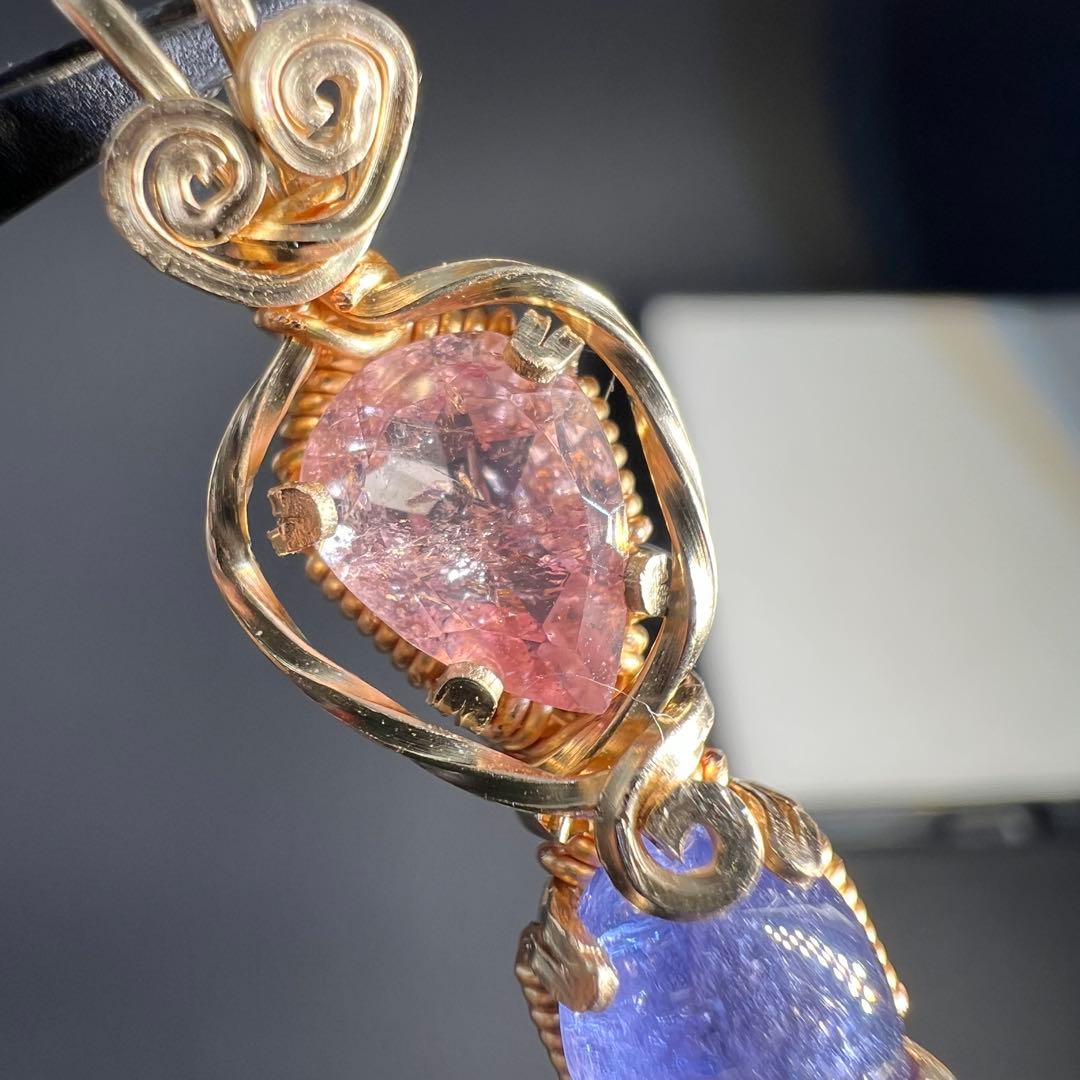 for ランラン様】ピンクトルマリン＆タンザナイト ペンダントトップ 他1点