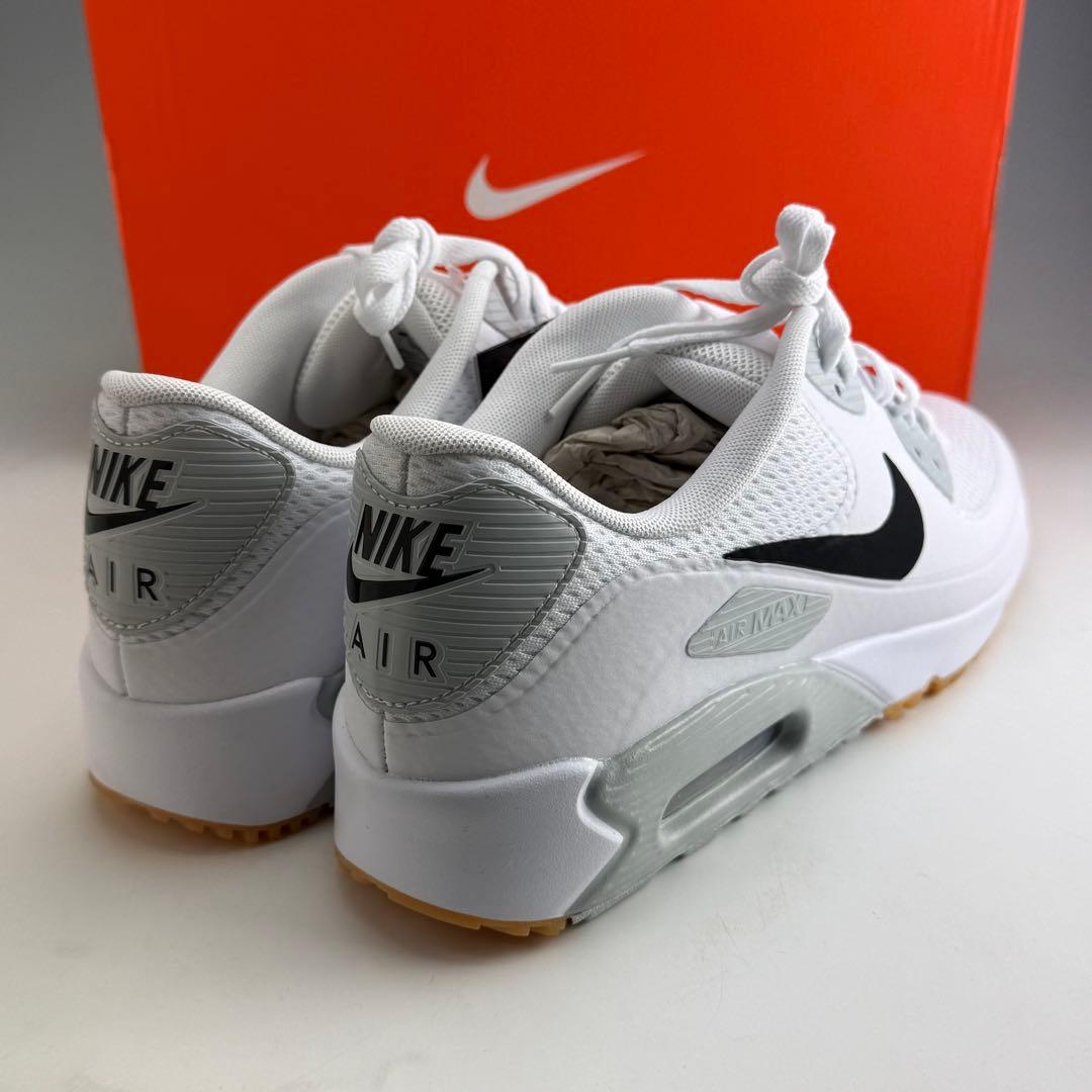 28.5cm ナイキ エアマックス90 G \"ホワイト/ブラック\"ゴルフシューズ