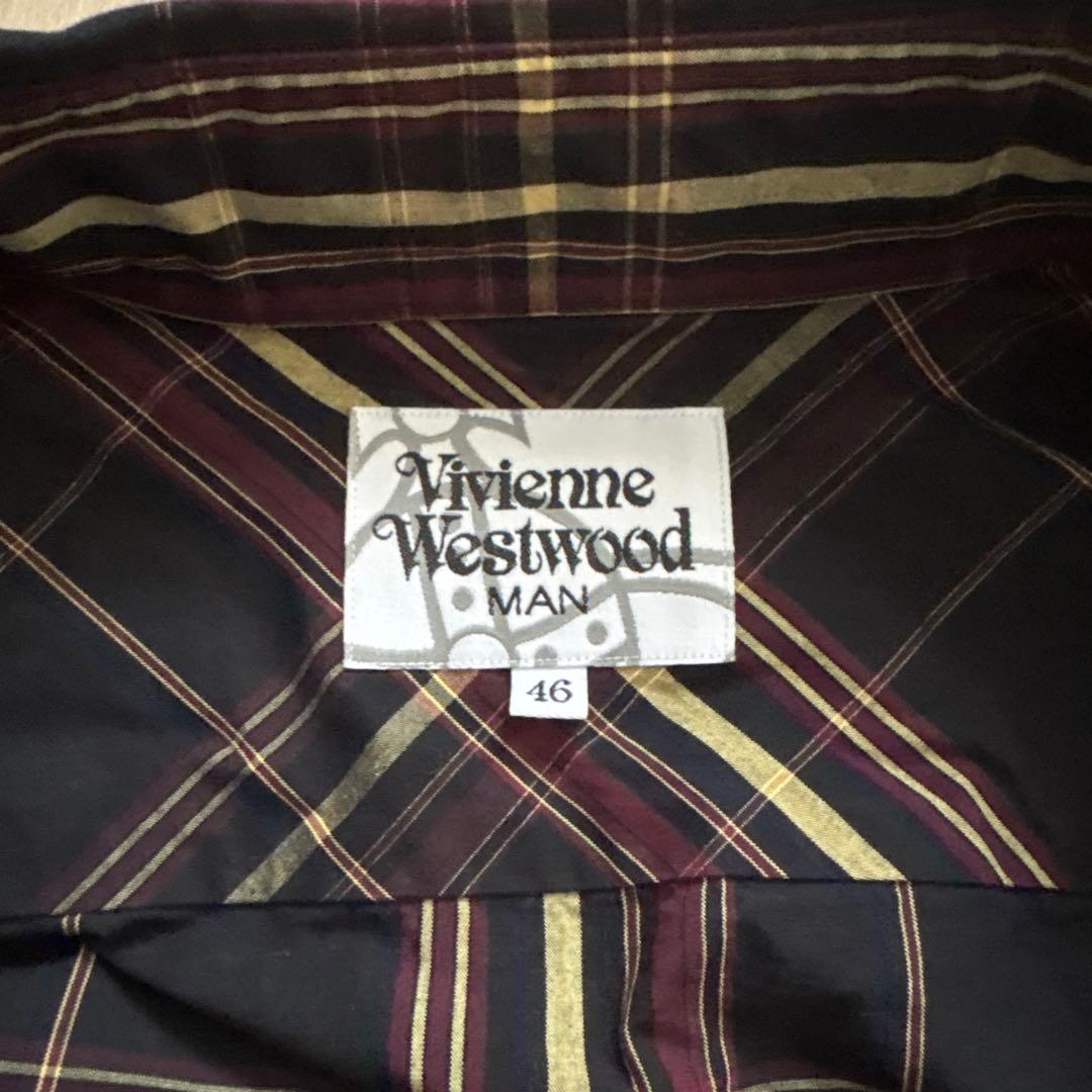 ヴィヴィアンウエストウッド オーブ刺繍 チェックシャツ 44 - メルカリ