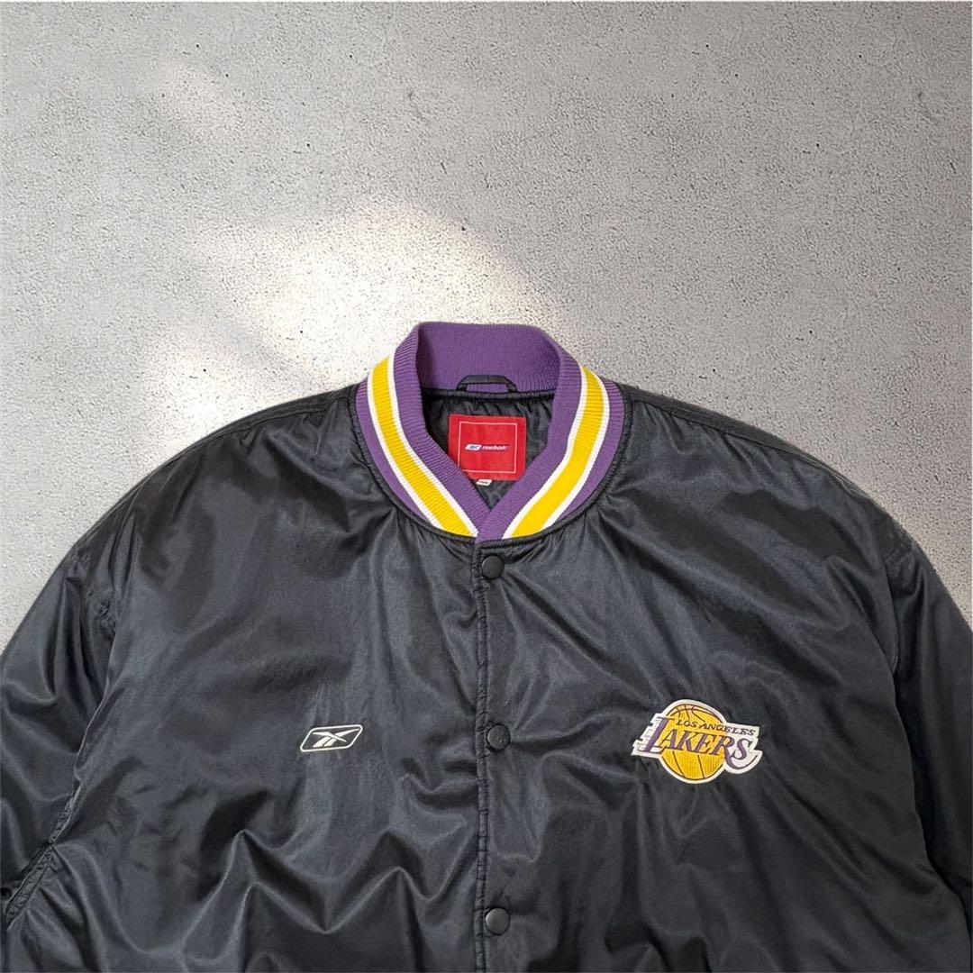 希少 大きめ2XL】Reebok×Lakers NBA スタジャン ジャケット