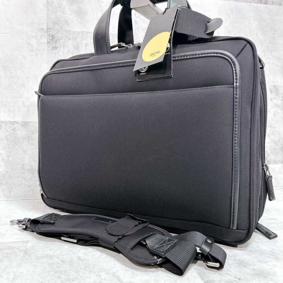 【未使用タグ付】ace.　EVL-3.0　B4可　ビジネスバッグ　2way　黒 ace. GENE LABEL 最大53% 3/1まで エース ジーン ビジネスバッグ