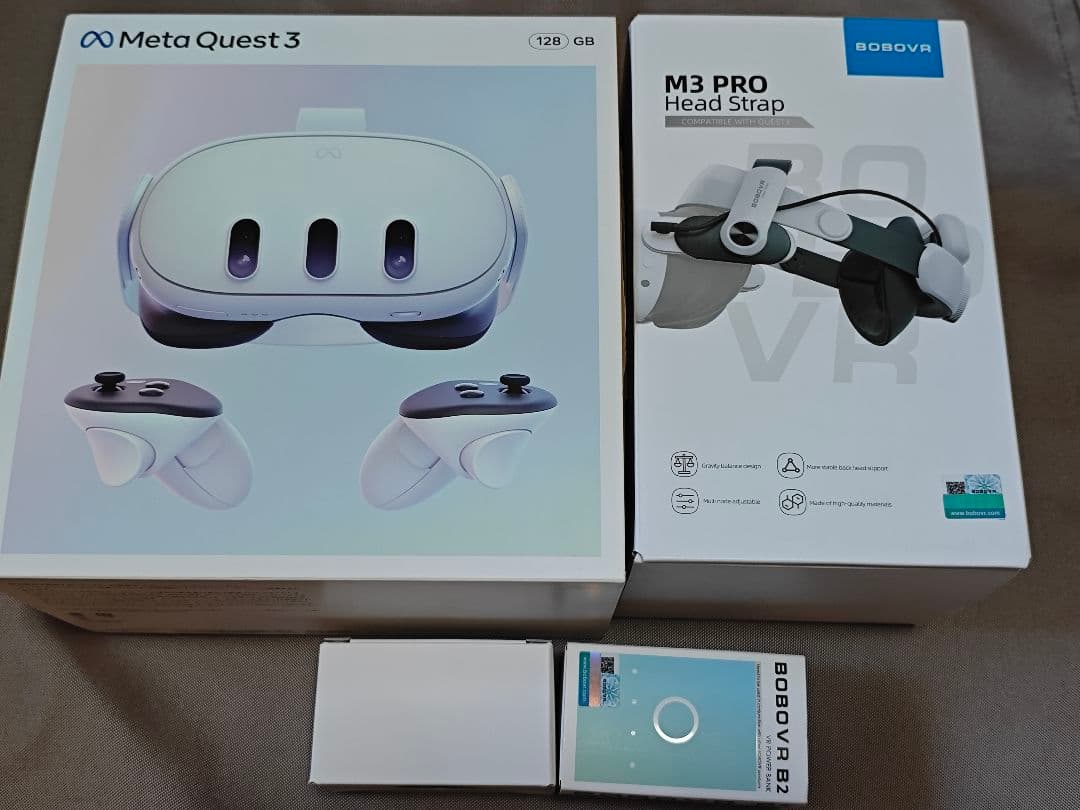  Quest3 128gb ＋　BOBOVR M3　Head Strap BOBOVR M3 Pro ヘッドストラップ Meta Quest 3 & Quest 3S用