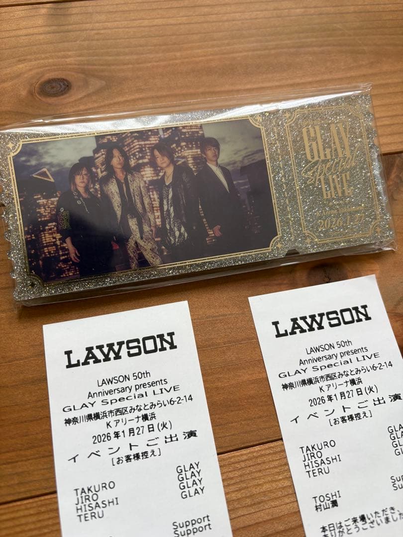 GLAY Special LIVE記念アクリルブロック&銀テープ&レシート - メルカリ