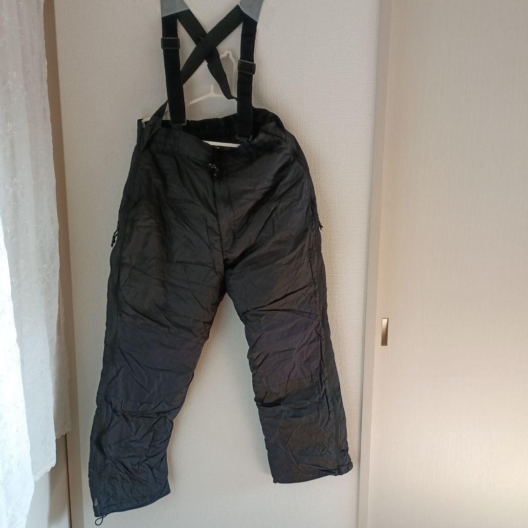 マウンテンイクイップメント☆ダウンパンツ☆ブラック☆サスペンダー