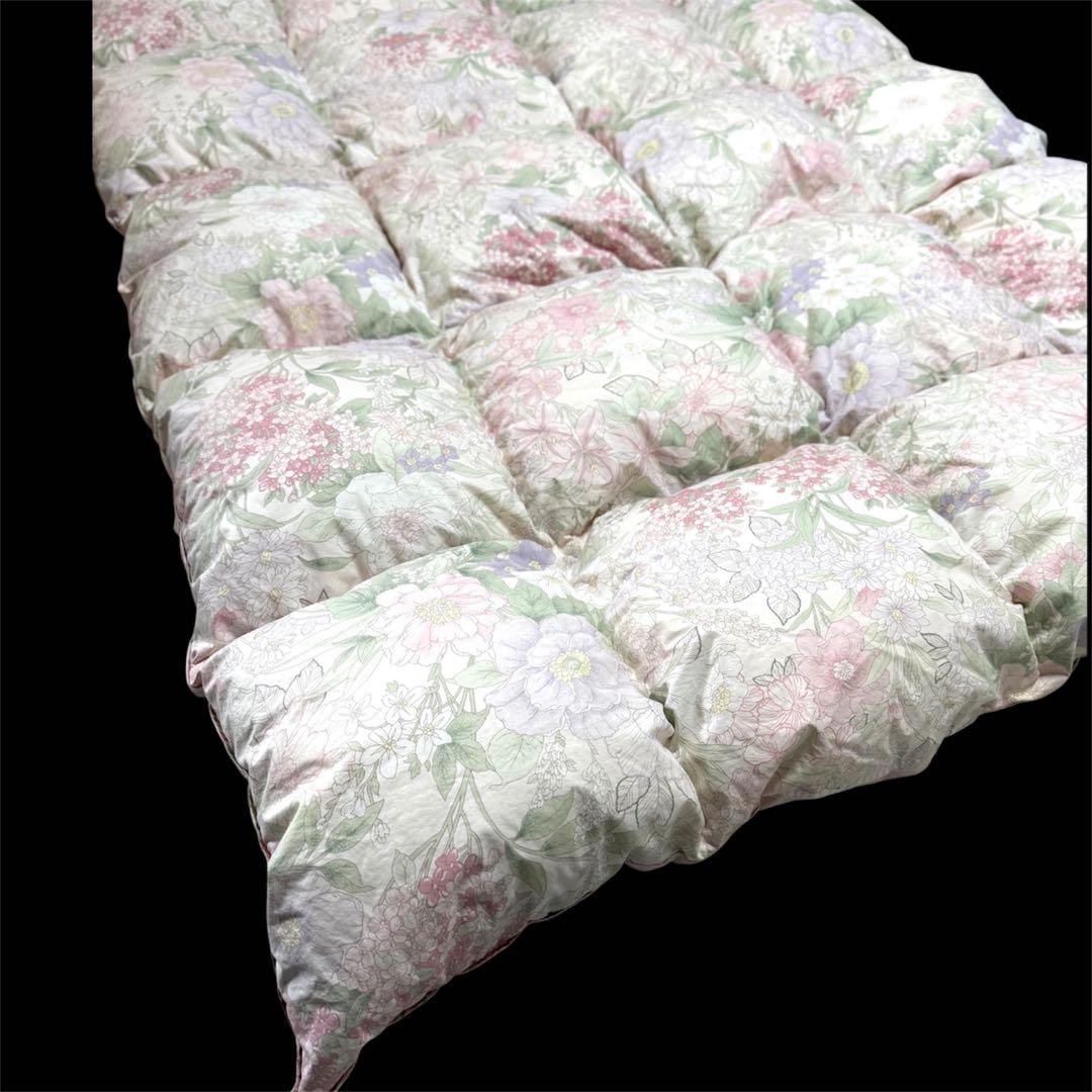 西川 シングル 冬用羽毛布団 花柄 150x210cm - メルカリ