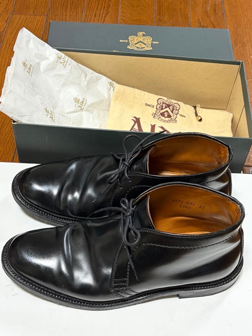 最終値下げ alden1340 極美正規品コードバン チャッカブーツ - メルカリ