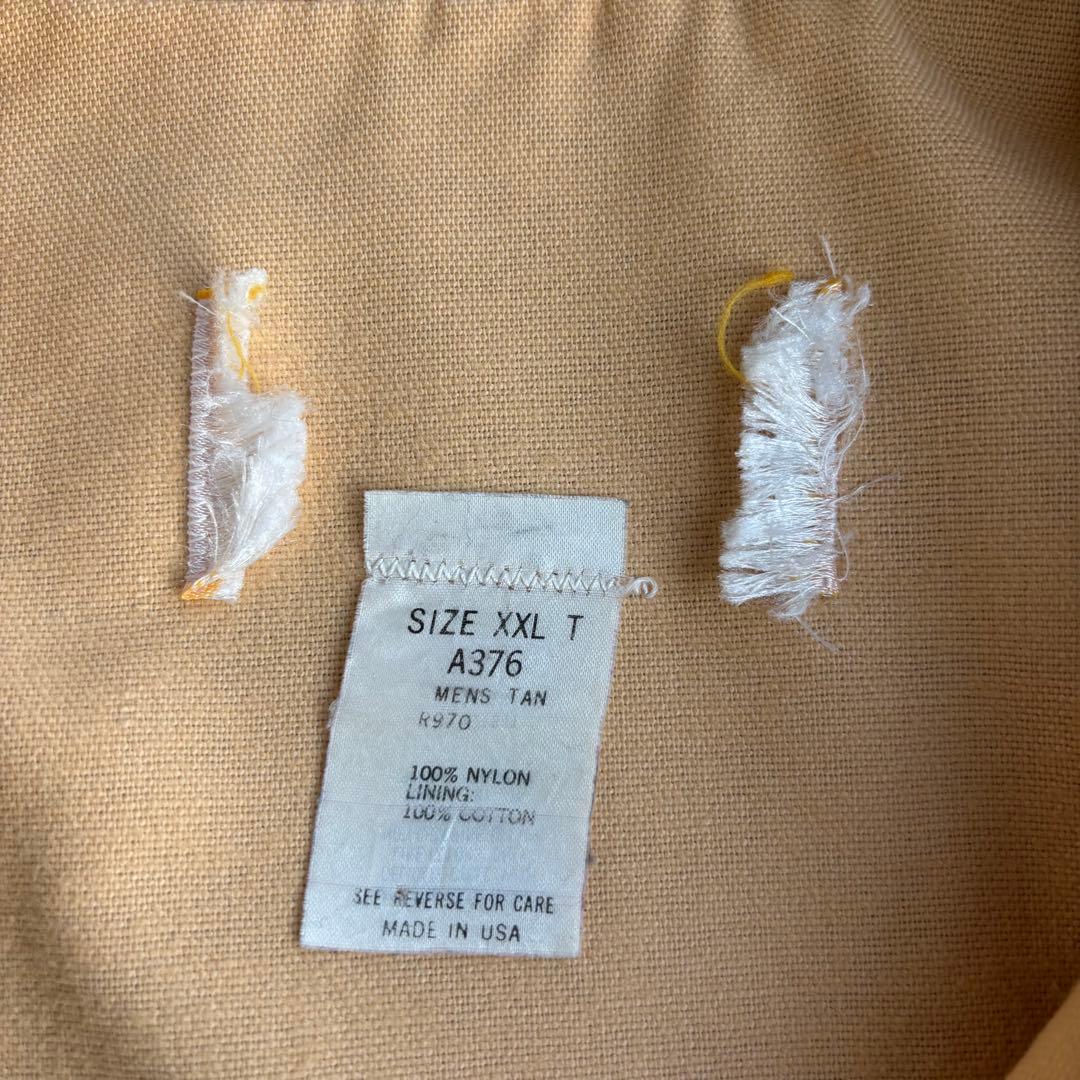 XXLサイズ L.L.Bean コーチジャケット ベージュ チンスト USA製