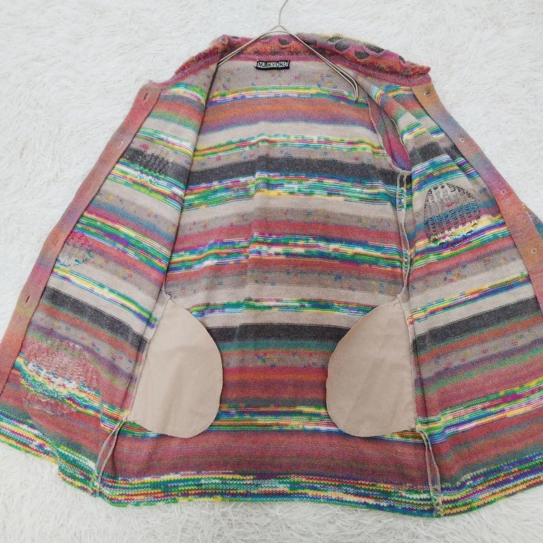 極美品❉ M.&KYOKO アルパカ混カーディガン ウール ピンク系 - メルカリ