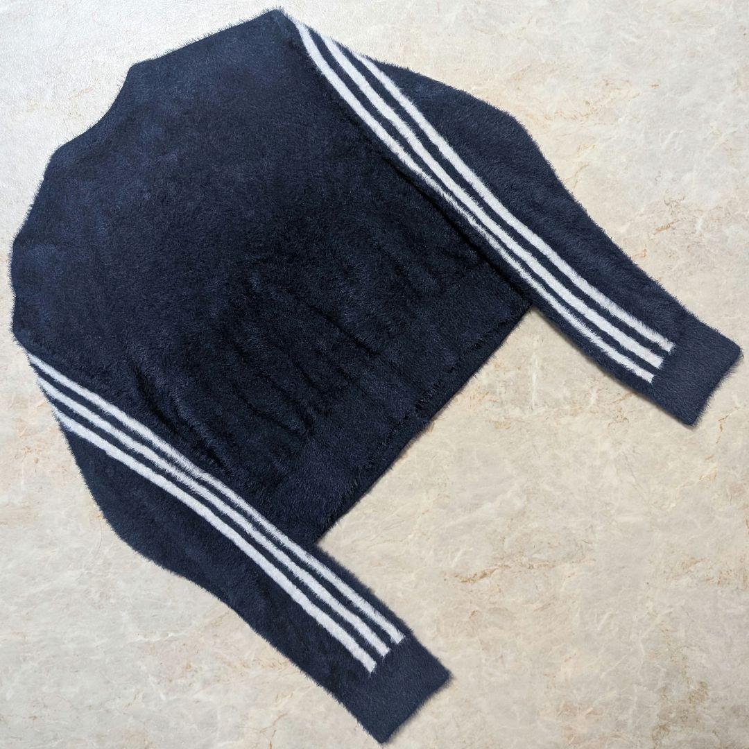 超希少☆完売品 adidas フラッフィーニットカーディガン M 紺白 りなて