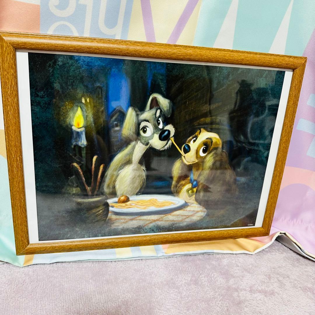 ディズニー わんわん物語 イラスト グッズ ポスター 犬 レトロ 絵画