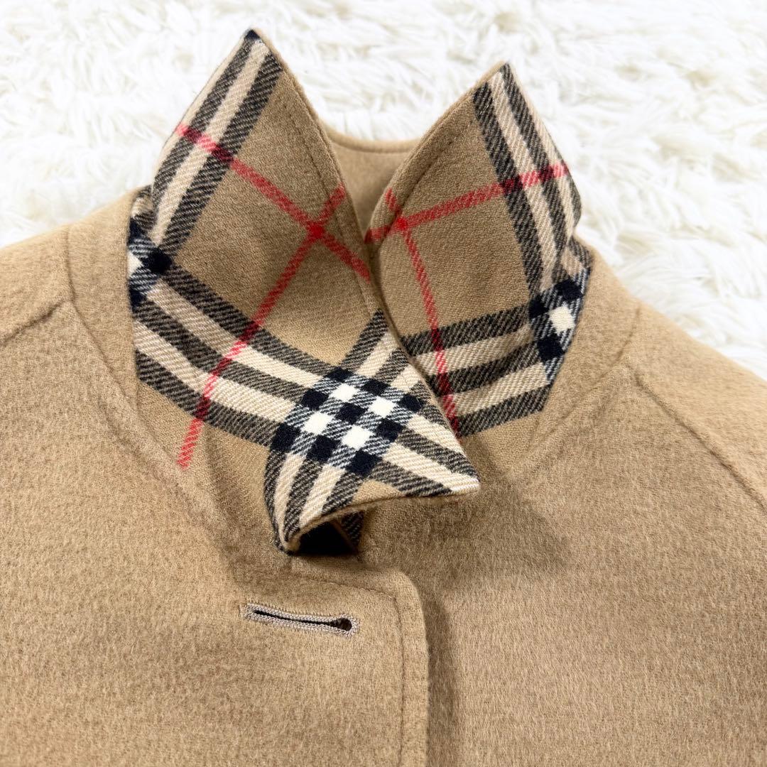 バーバリーズ ロングコート カシミヤ ダブルフェイス ノバチェック