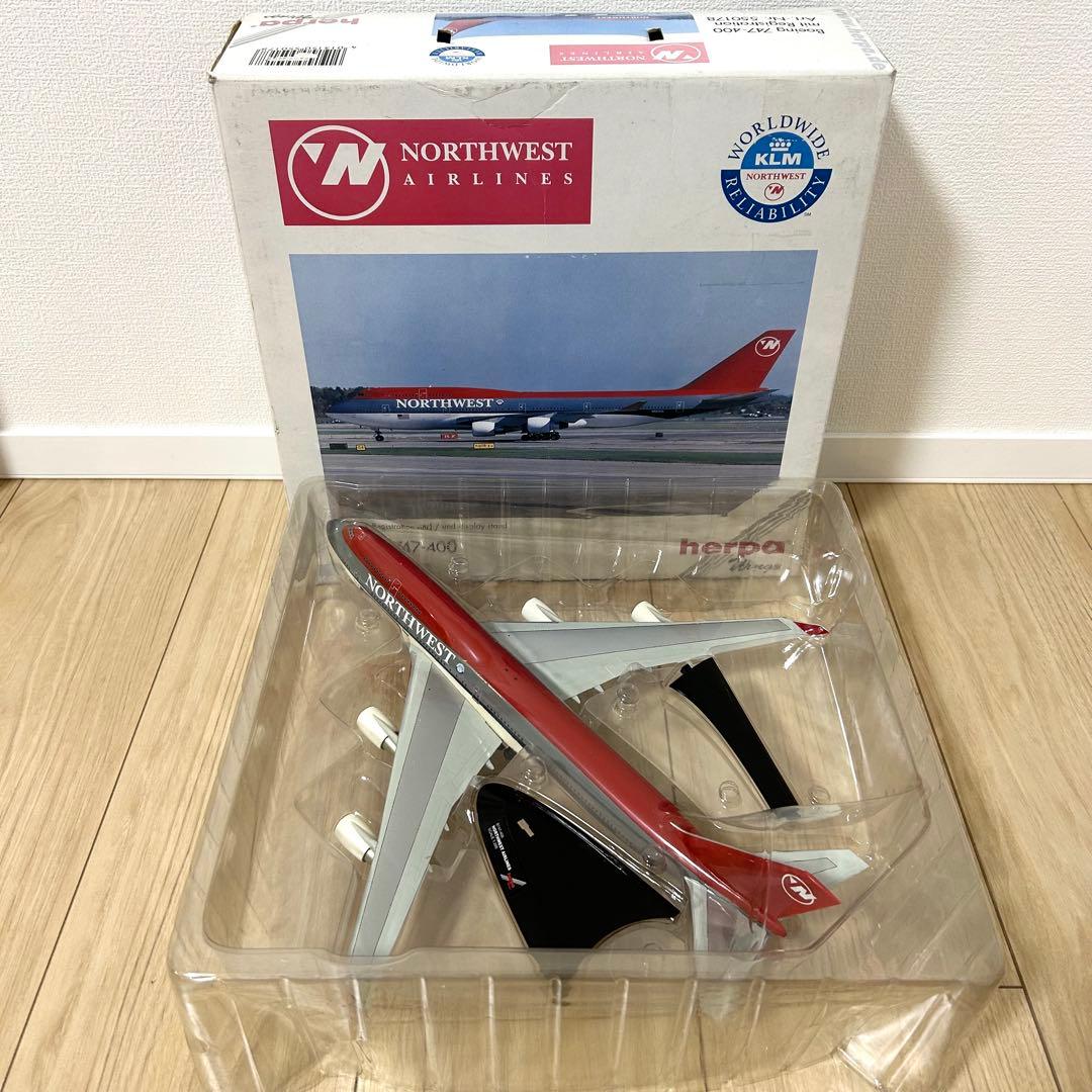 herpa 1/200スケール ノースウエスト航空 Boeing 747-400 - メルカリ