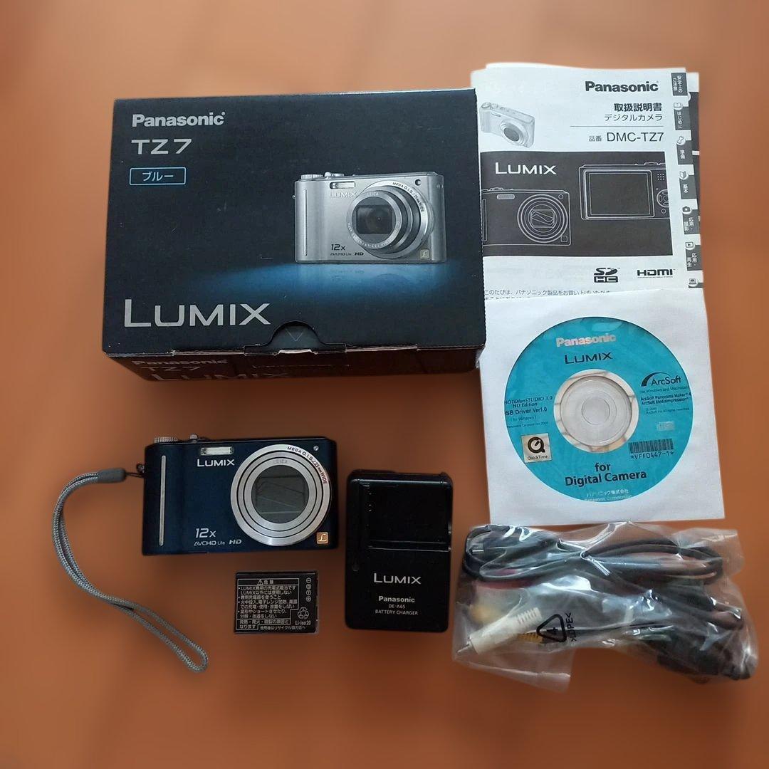 パナソニックデジタルカメラLUMIX TZ7 ブルー 付属品付 作動確認済み Amazon | パナソニック デジタルカメラ LUMIX1010万画素 光学12倍