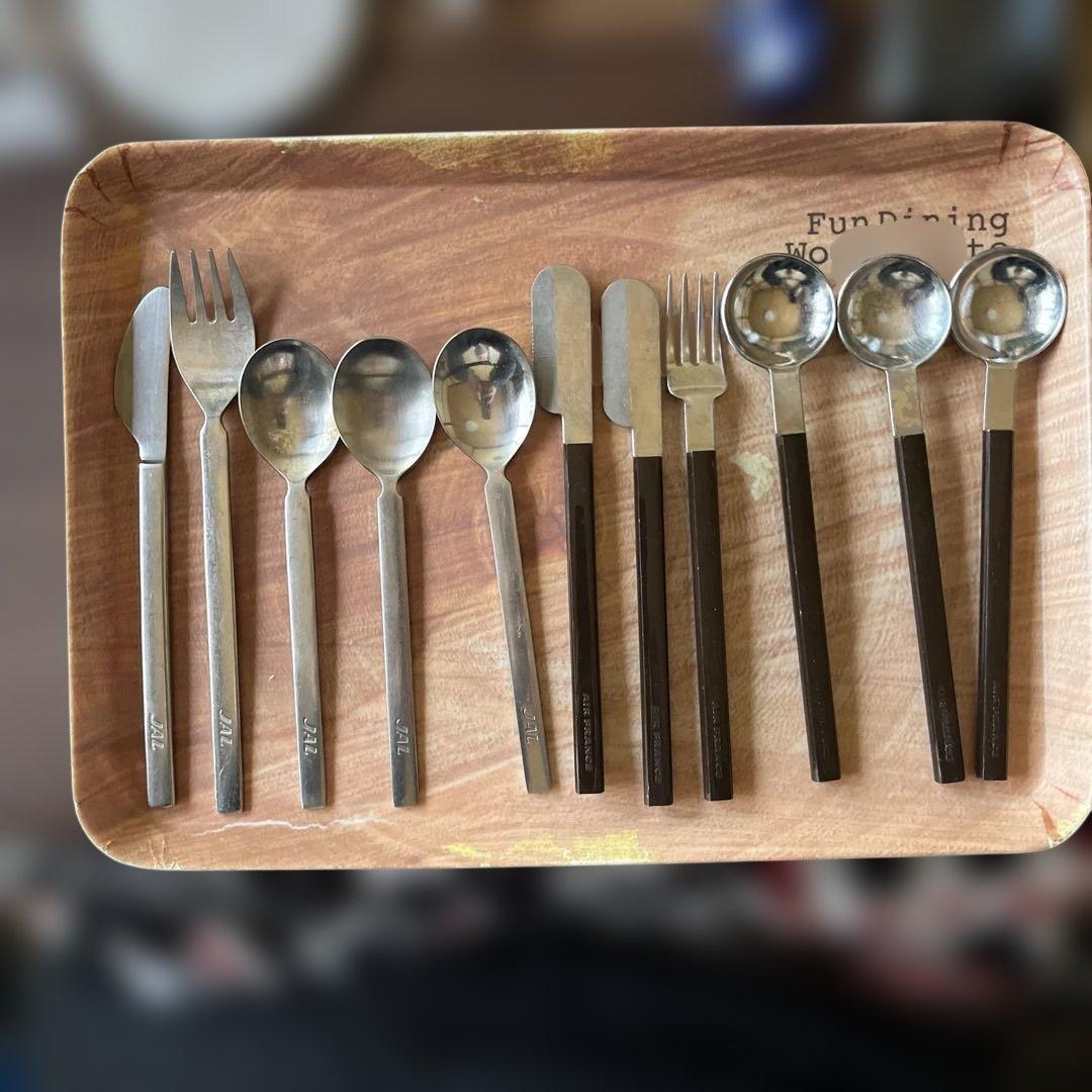 AIR FRANCEとJAL カトラリー AIR FRANCE エールフランス 機内食 カトラリーセット - メルカリ