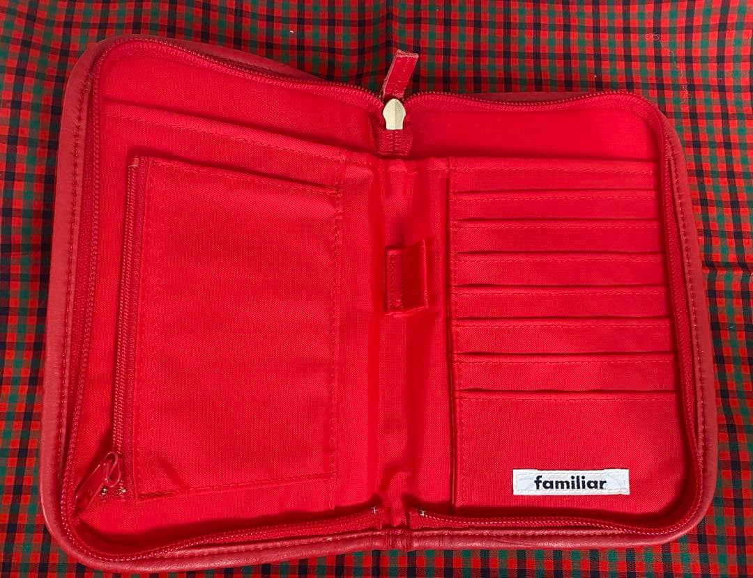 ☆未使用品☆ファミリア 母子手帳ケース 診察券入れ 赤デニム - メルカリ