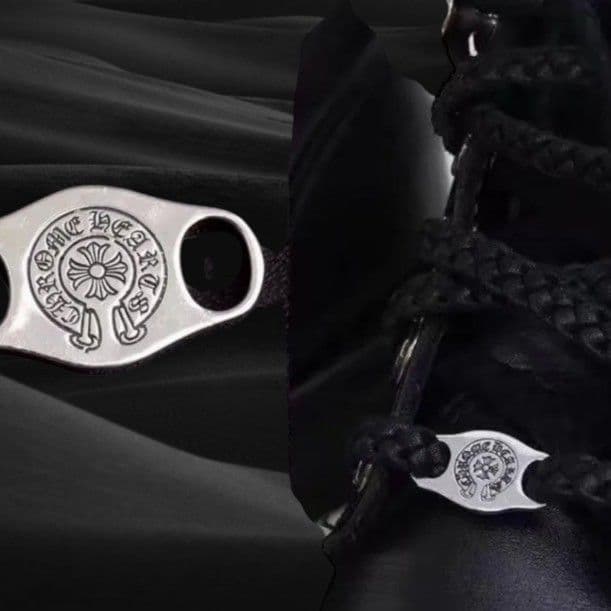 シルバー シューレースアクセサリー デュブレ 2個セット スニーカー用