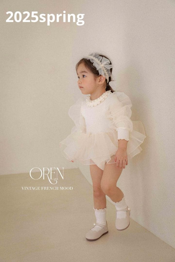 OREN オレン ベルーカ 韓国ベビー服 フリルロンパース ヘアーバンド 0fd73c30d4f04328280aa16a4b389b