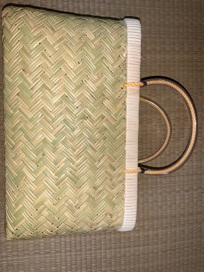 鳥越竹細工 市場かご 大サイズ 取手ビニール 黄金色○期間限定 - メルカリ