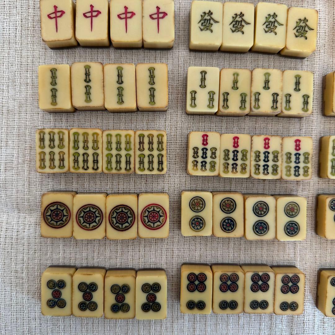 木箱入り】麻雀牌 鳳凰 背竹牌 ヴィンテージ アンティーク - メルカリ