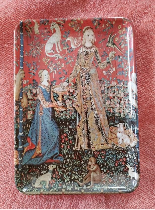 貴婦人と一角獣 我が唯一の望みに トレー 小物入 小皿 イタリア製 4枚