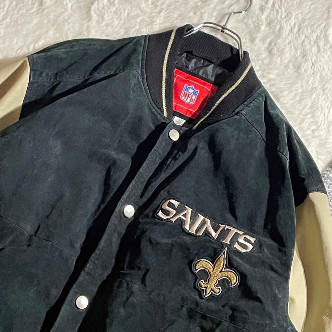 NFL ニューオリンズ・セインツ レザースタジャン ボディスウェード