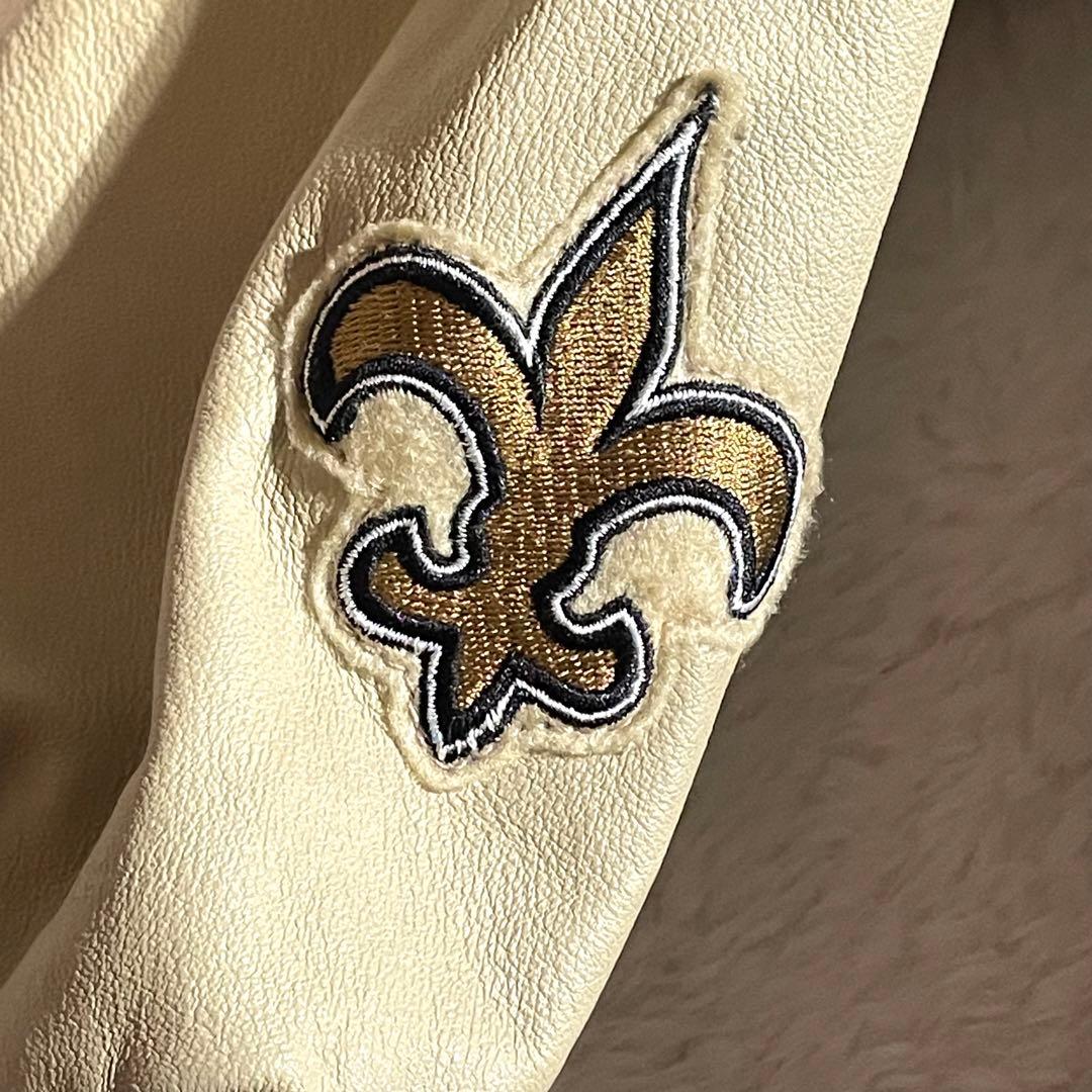 NFL ニューオリンズ・セインツ レザースタジャン ボディスウェード