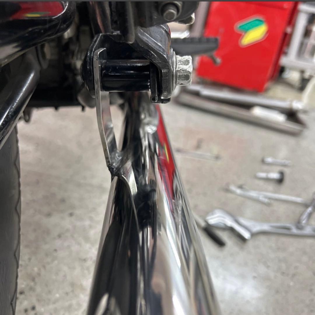 ワンオフ SR400 ショート菅 ドラッグパイプスラッシュカットマフラー