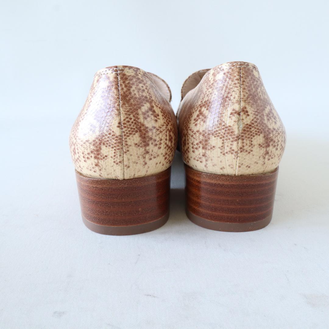 未使用フェラガモ ガンチーニローファー ヘビ柄5C 22〜22.5cm