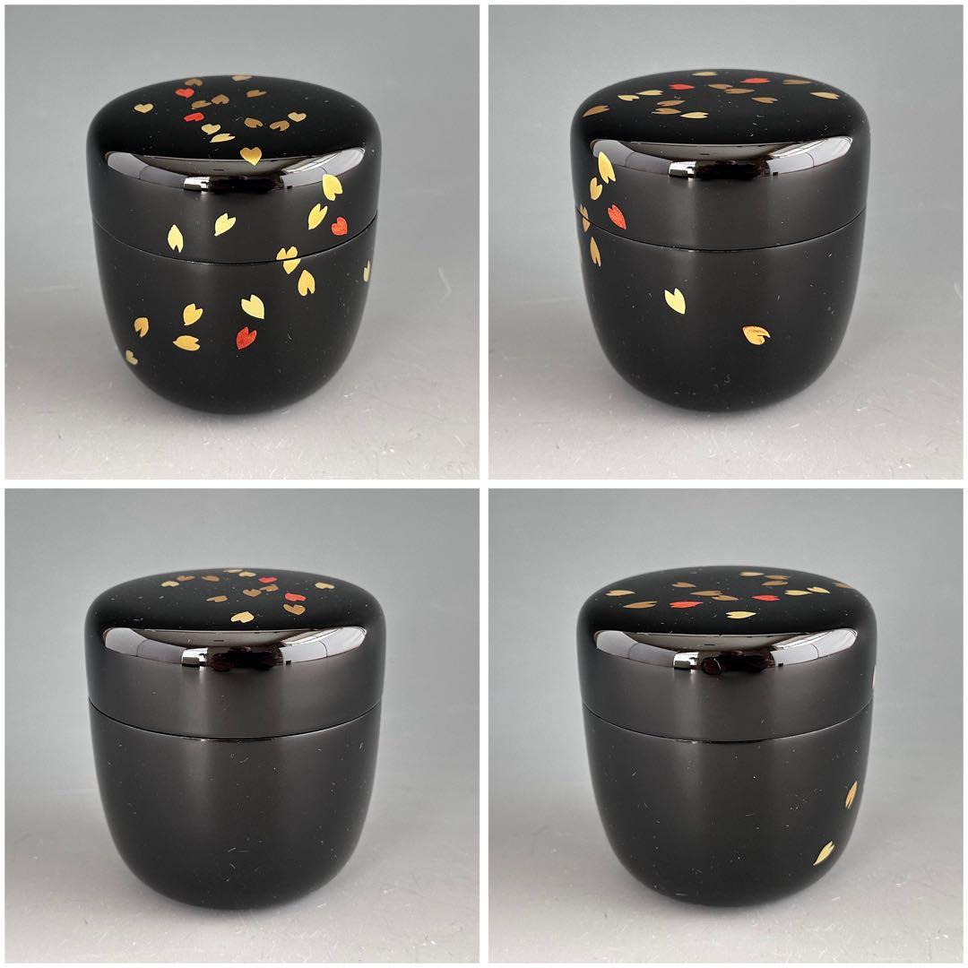 茶道具 即中斎好写 内霞 桜吹雪蒔絵 大棗 西村宗幸 共箱