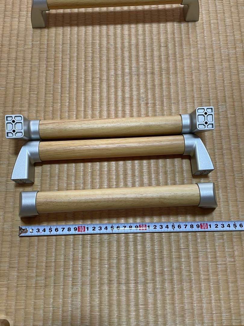 L型手すり 壁手摺り セット ビス付き 天然木製 美品