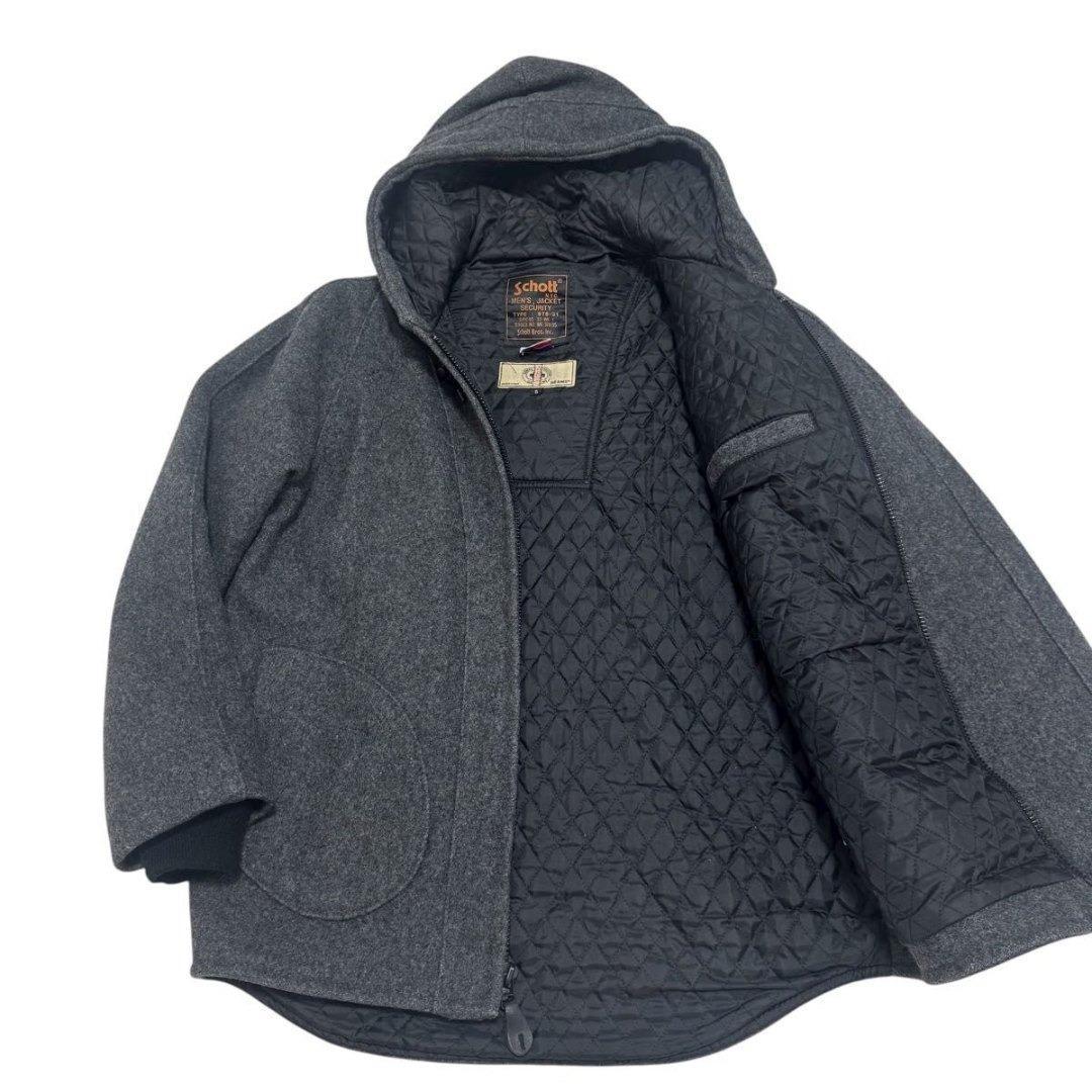 ⭐Schott × BEAMS　別注⭐メルトン　フーディー　パーカー　コート　S beams フーディー スタンドカラー コート M - メルカリ