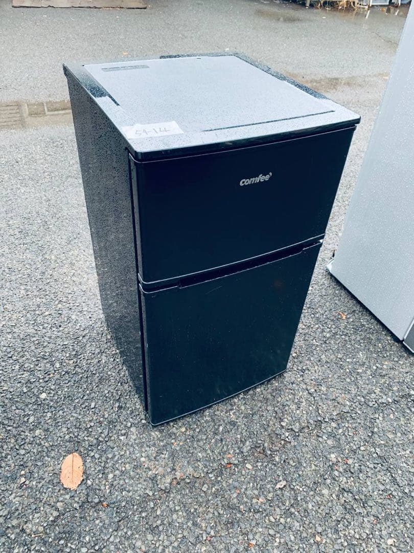 ✅ノンフロン冷凍冷蔵庫✅ ✅RCT90BL✅ 送料設置無料 COMFEE' 冷蔵庫 90L 幅47.8cm 2ドア 右開き コンパクト 耐熱天板