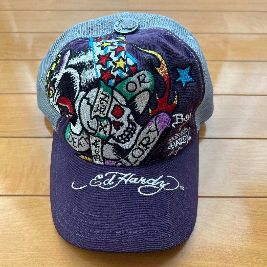 BoA × Ed Hardy コラボ キャップ 完全受注生産 限定品 パープル - メルカリ