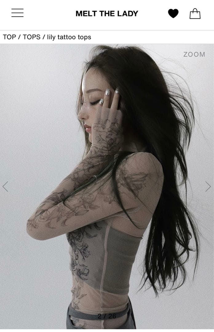 melt the lady lily tattoo tops - メルカリ