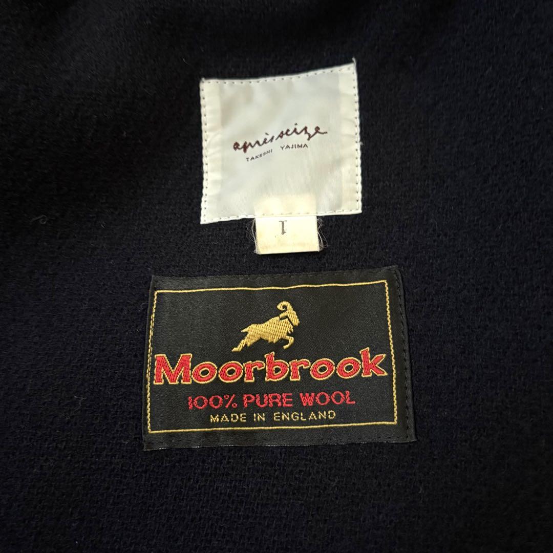 MoorBrook製生地】ダッフルコート ヘリンボーン ネイビー 英国製 M